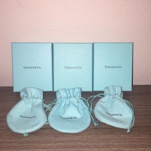 Set of THREE Tiffany & Co Boxes + Pouches